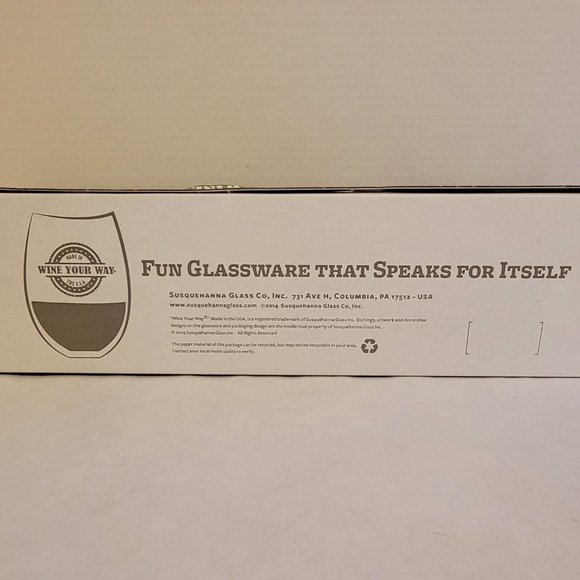 "Trust Me, ..." Wine Collection Set Of 4 Stemless Wine Glasses - NIB - Picture 6 of 8